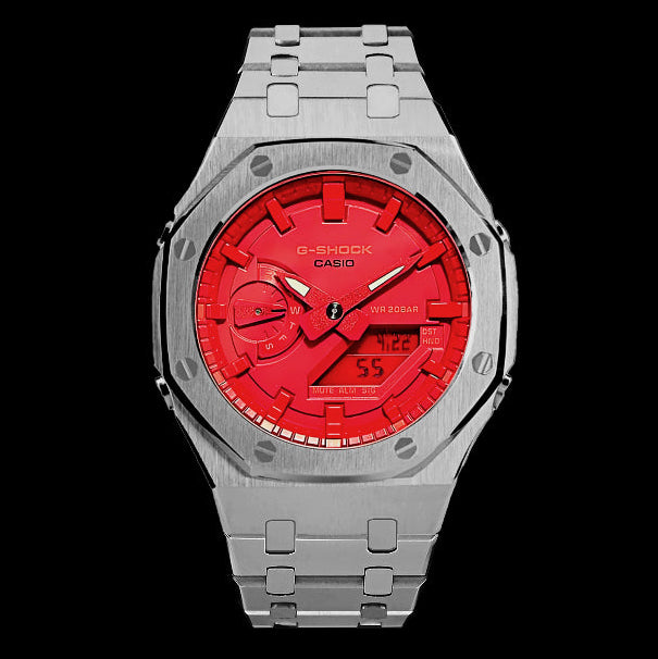 Silver & Red G-Shock Mod