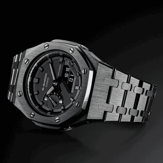 Full Black Steel G-Shock Mod - G-TUNE