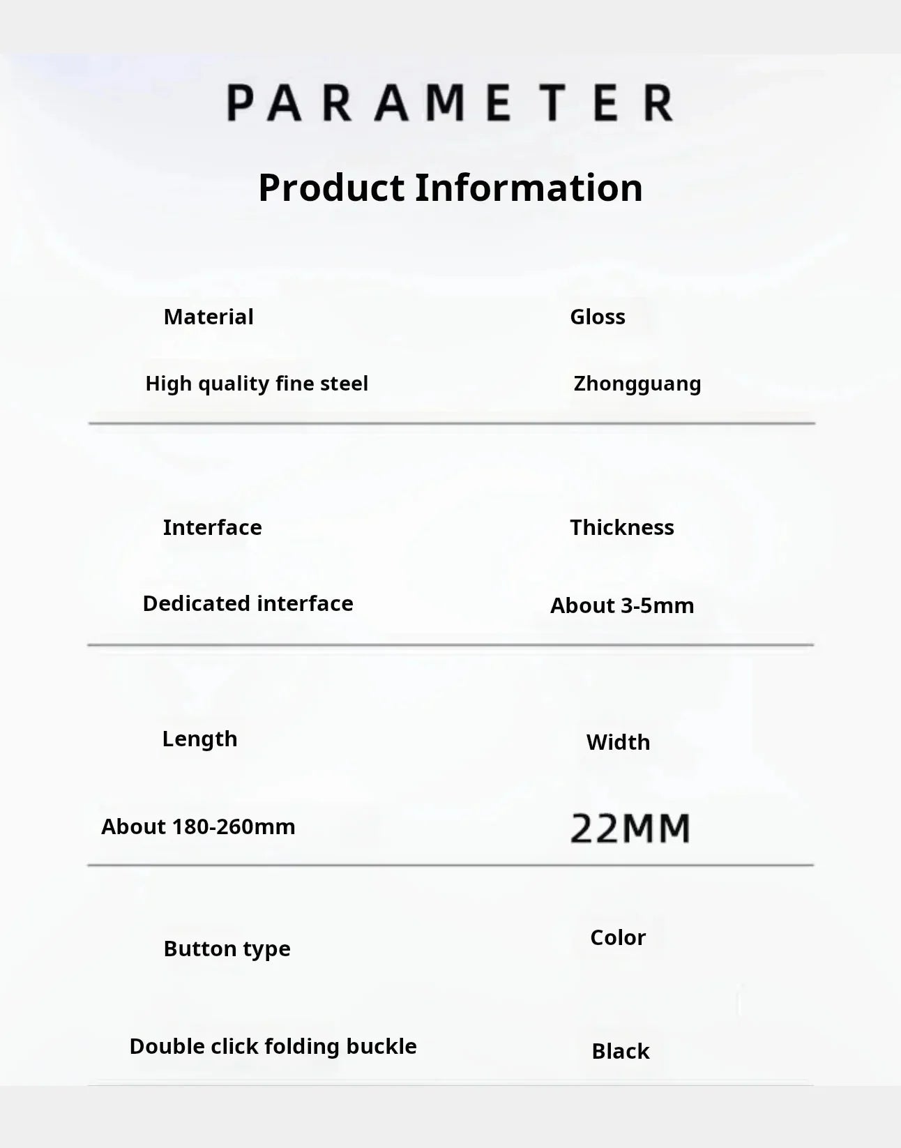 GWG B1000 High Quality Stainless Steel Strap