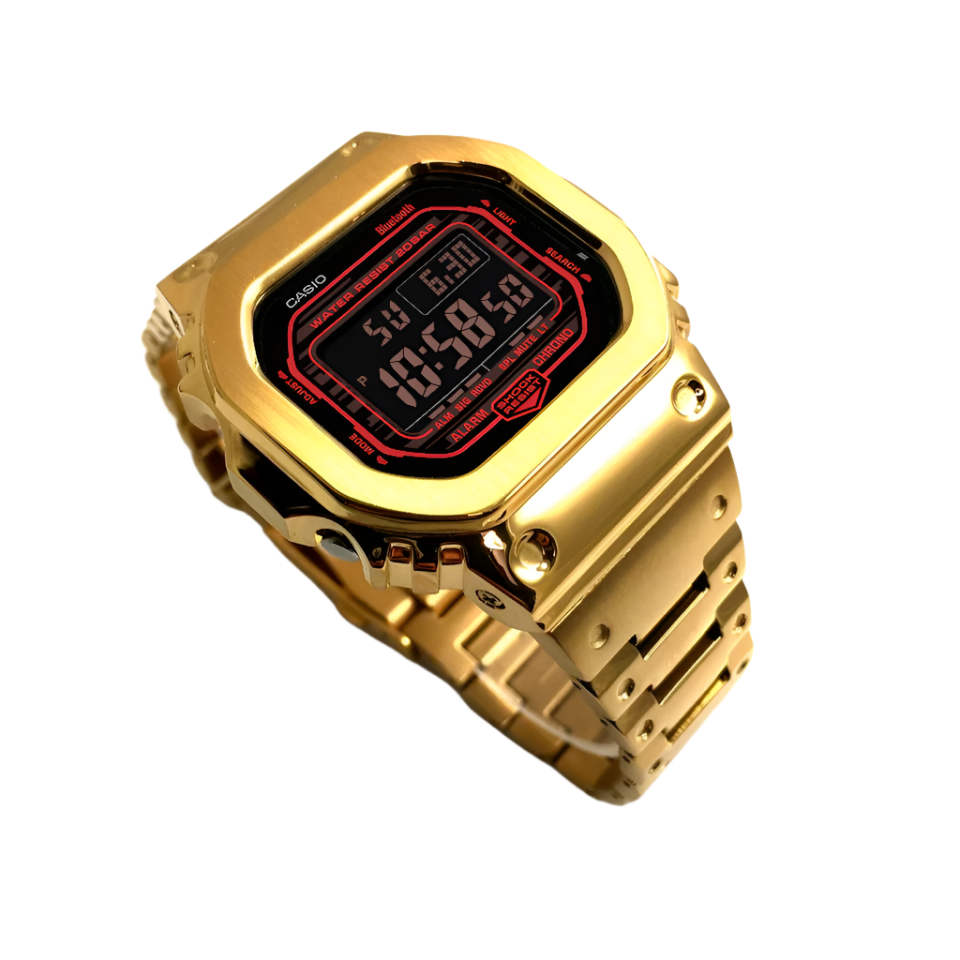 Gold & Red Square G-Shock Mod