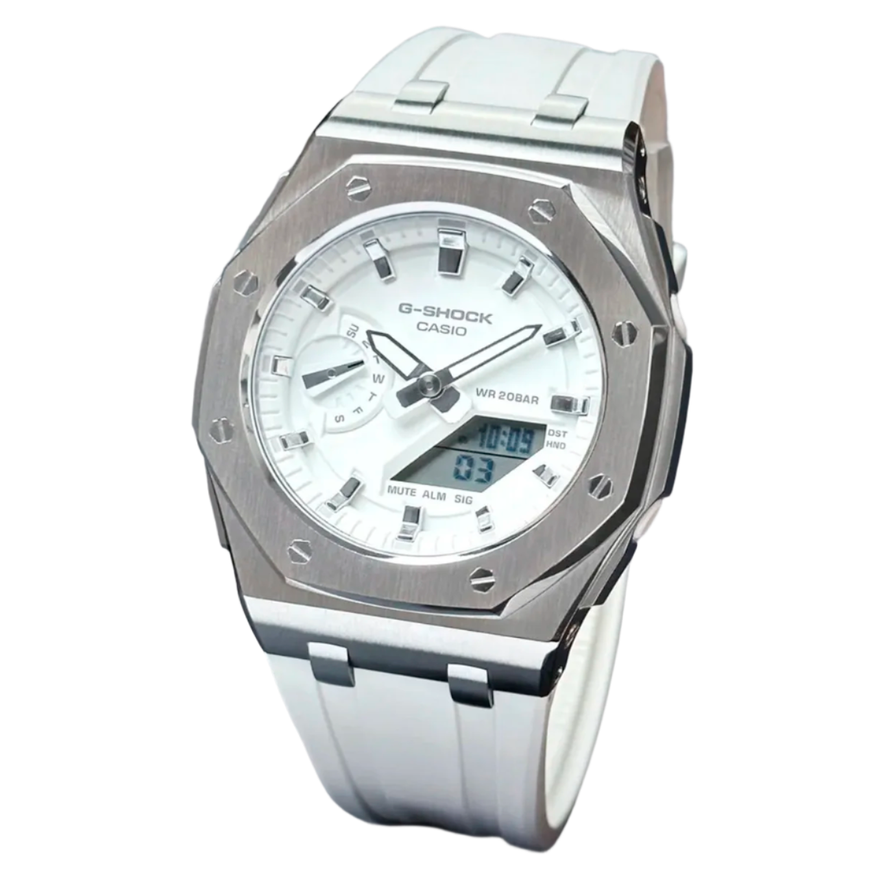 White & Silver G-Shock Mod