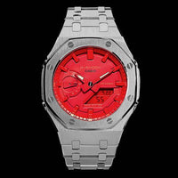 Silver & Red G-Shock Mod - G-TUNE