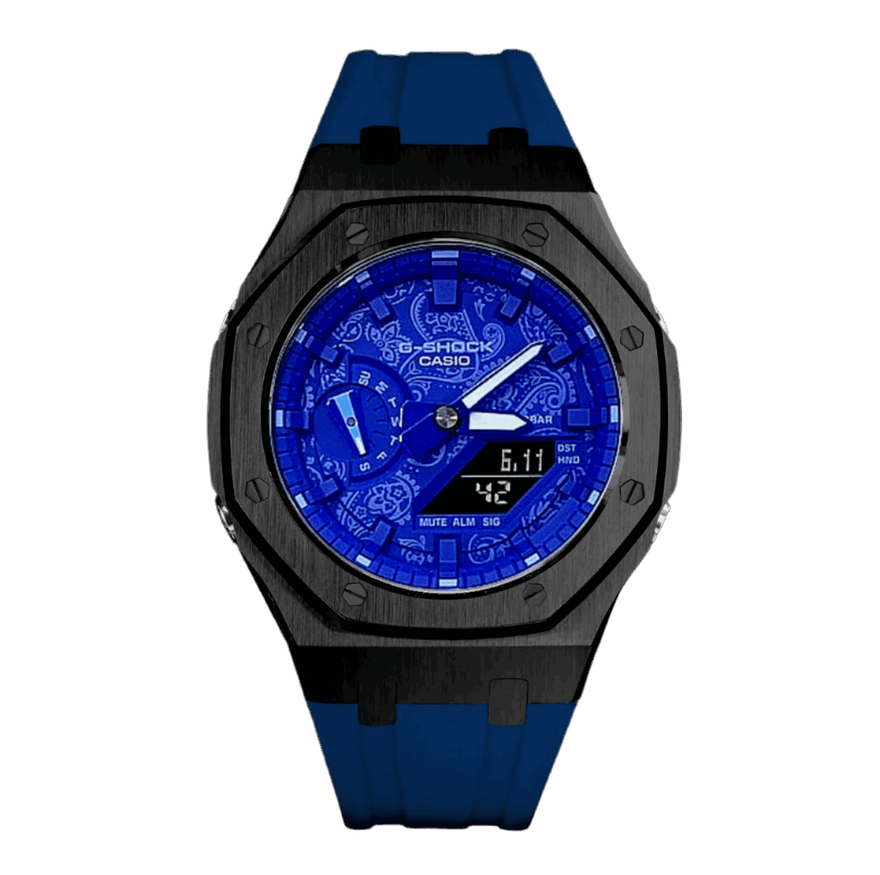 Special Edition Paisley Blue G-Shock Mod - G-TUNE