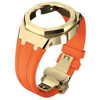 Orange Rubber and Gold Steel Band - G-TUNE
