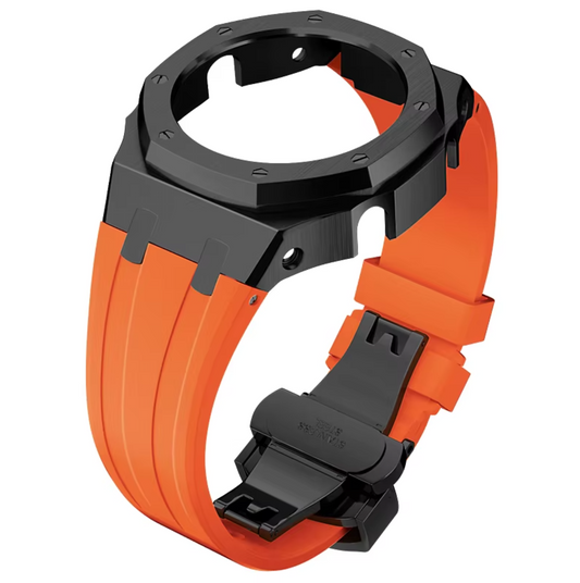 Orange Rubber and Black Steel Band