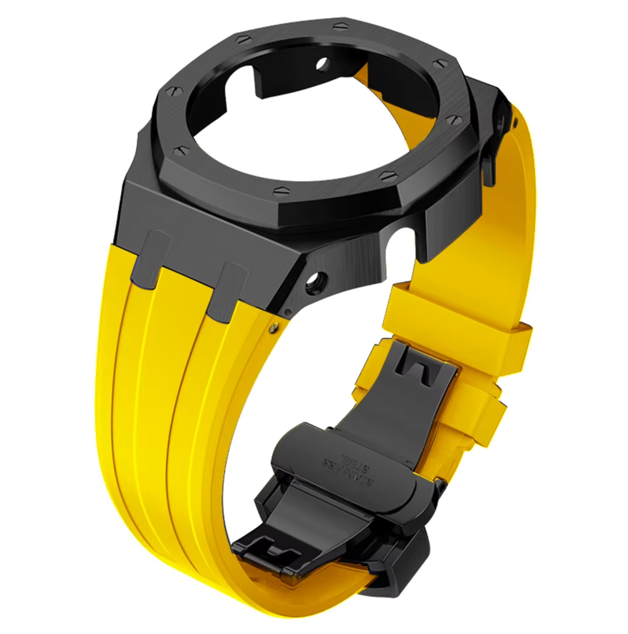 Yellow Rubber and Black Steel Band