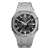 [Exclusive] Premium Black & Silver Solar G-Shock Mod