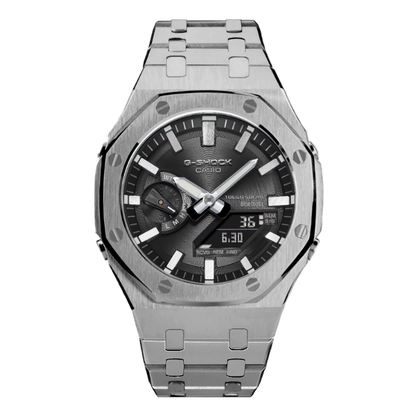 [Exclusive] Premium Black & Silver Solar G-Shock Mod