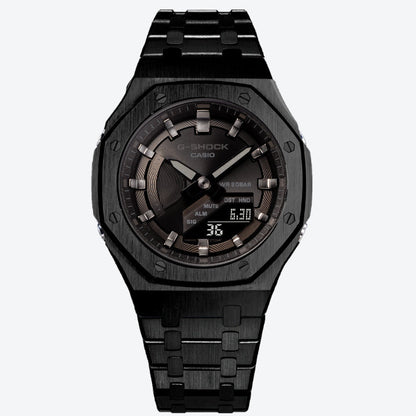 Silver & Black Steel G-Shock Mod (38mm)