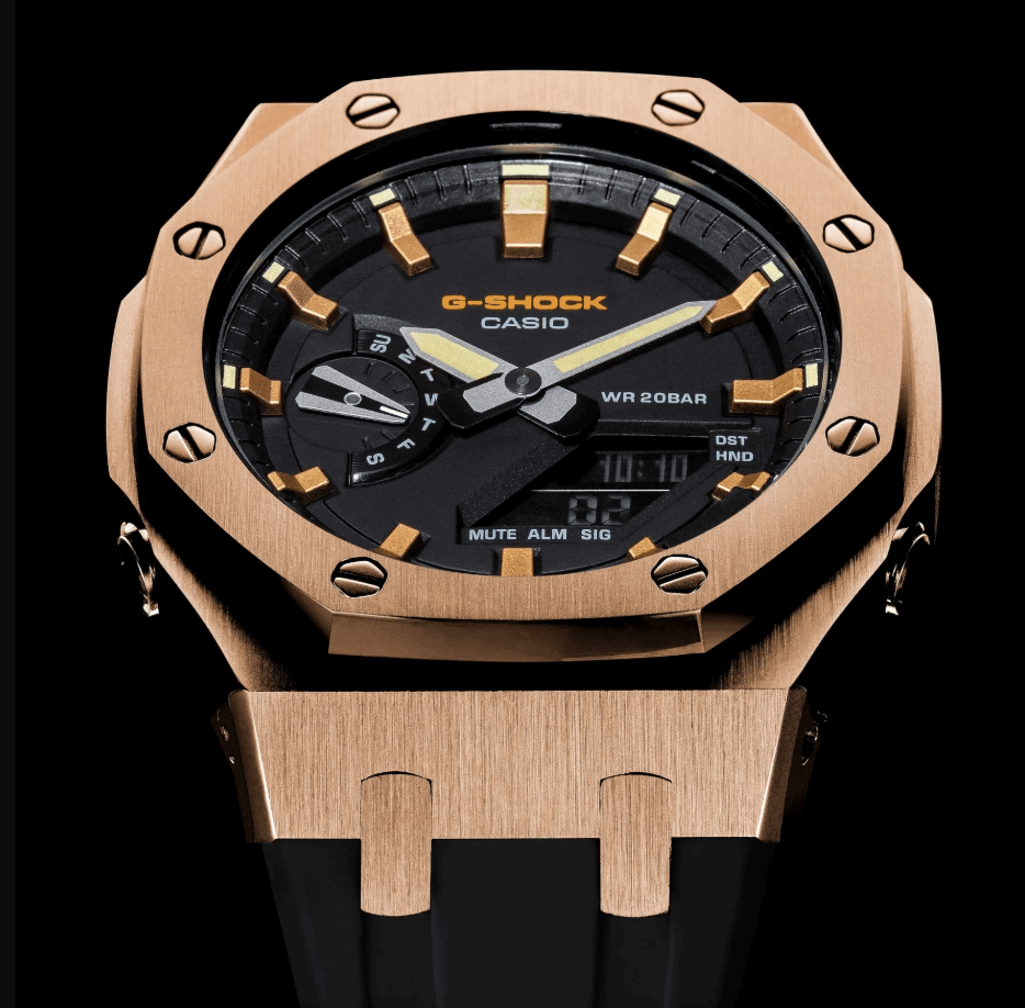 Black & RoseGold G-Shock Mod - G-TUNE