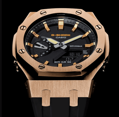 Black & RoseGold G-Shock Mod - G-TUNE