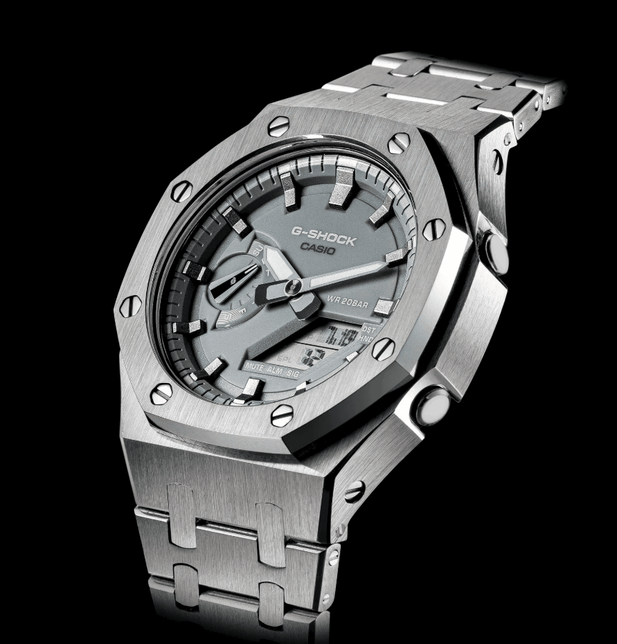 Grey Steel G-Shock Mod - G-TUNE
