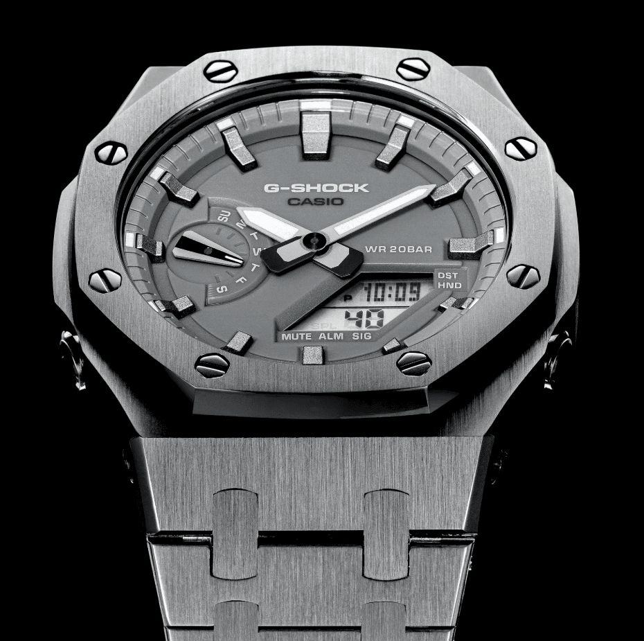 Grey Steel G-Shock Mod - G-TUNE