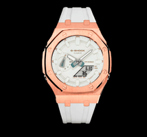 White & RoseGold G-Shock Mod - G-TUNE