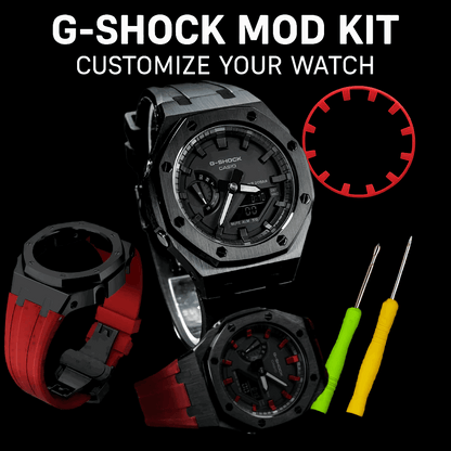 Black & Red G-Shock Mod Kit - G-TUNE