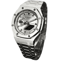 Full Silver G-Shock Mod - G-TUNE