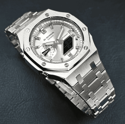 Full Silver G-Shock Mod - G-TUNE