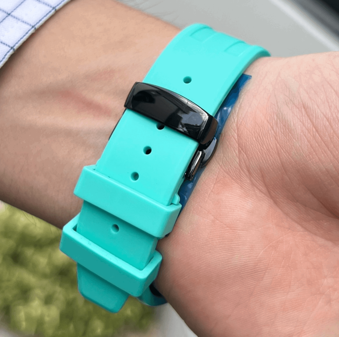 Black & Teal G-Shock Mod - G-TUNE