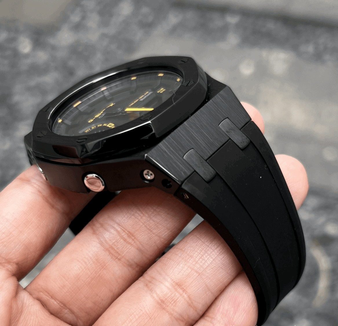 Special Edition Black & Yellow G-Shock Mod - G-TUNE
