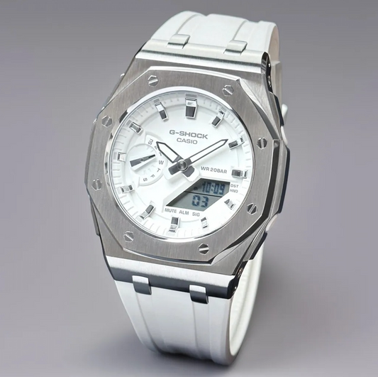 White & Silver G-Shock Mod