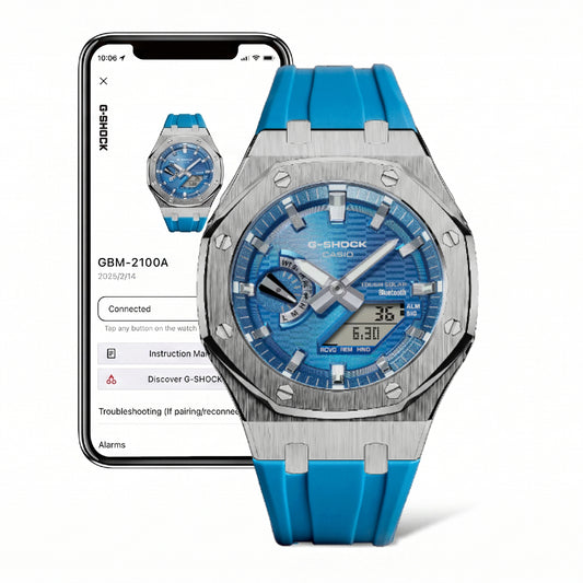 [Exclusive] Premium Blue & Silver Solar G-Shock Mod