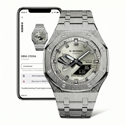 [Exclusive] Premium White & Silver Solar G-Shock Mod