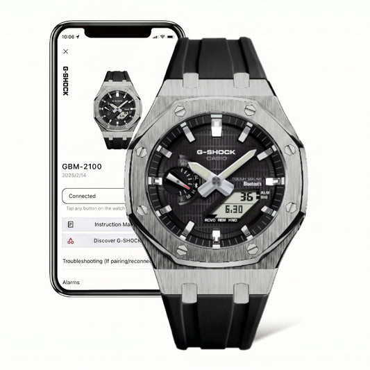 [Exclusive] Premium Black & Silver Solar G-Shock Mod