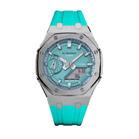 Silver & Teal G-Shock Mod (40mm)