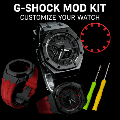 G-TUNE Black & Red G-Shock Mod Kit Black & Red G-Shock Mod Kit