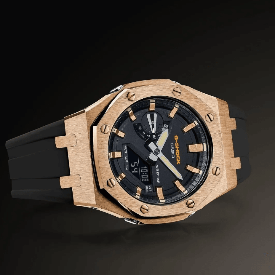 G-TUNE Black & RoseGold G-Shock Mod Black & RoseGold G-Shock Mod