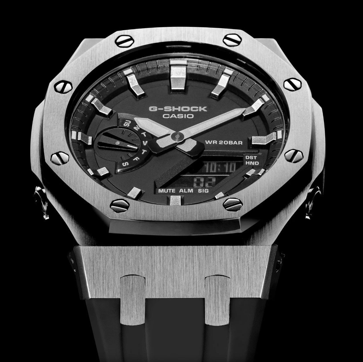 G-TUNE Black & Silver G-Shock Mod Black & Silver G-Shock Mod