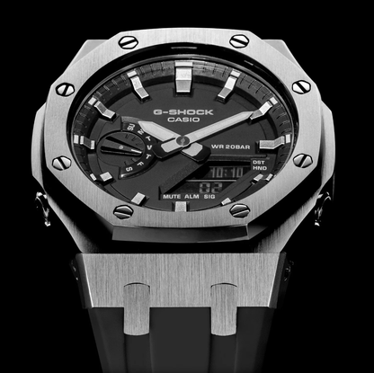 G-TUNE Black & Silver G-Shock Mod Black & Silver G-Shock Mod
