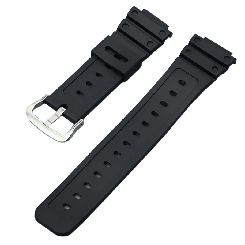 G-TUNE Black Silver Rubber Strap for G-Shock GA-110/DW-5600 Series Rubber Strap for G-Shock GA-110/DW-5600 Series