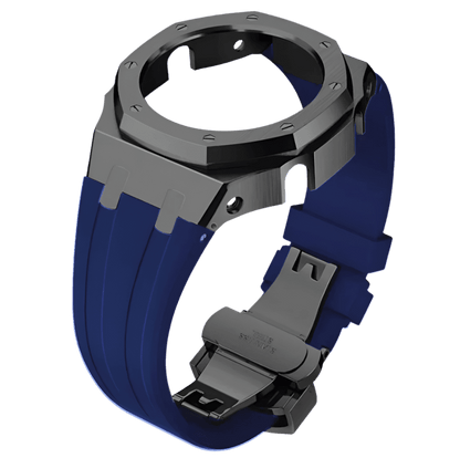 G-TUNE Blue & Black Blue Rubber and Black Steel Band Blue Rubber and Black Steel Band