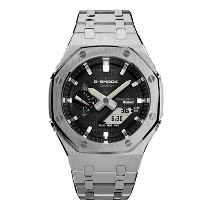 G-TUNE [Exclusive] Black Waffle & Silver Solar G-Shock Mod [Exclusive] Black Waffle & Silver Solar G-Shock Mod