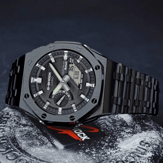 G-TUNE [Exclusive] Black Waffle Steel Solar G-Shock Mod [Exclusive] Black Waffle Steel Solar G-Shock Mod