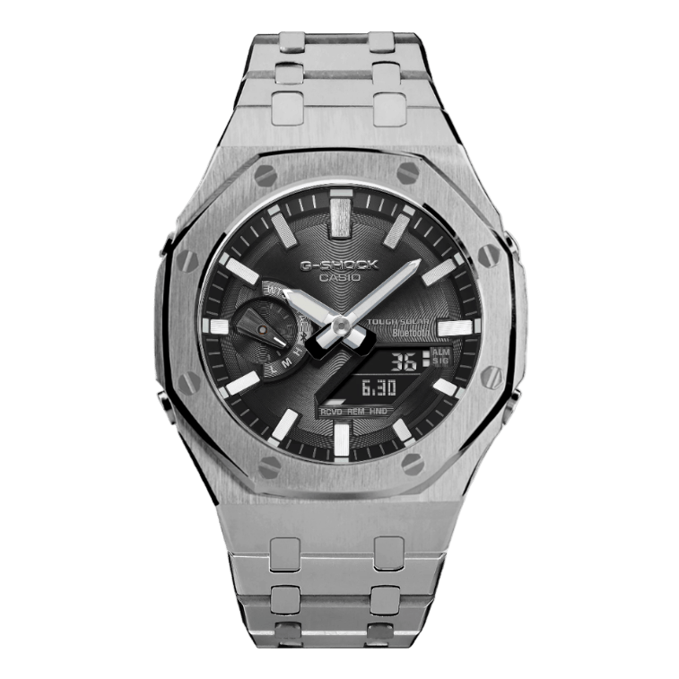 G-TUNE [Exclusive] Premium Black & Silver Solar G-Shock Mod [Exclusive] Premium Black & Silver Solar G-Shock Mod