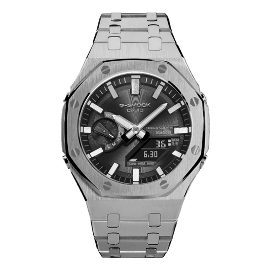 G-TUNE [Exclusive] Premium Black & Silver Solar G-Shock Mod [Exclusive] Premium Black & Silver Solar G-Shock Mod