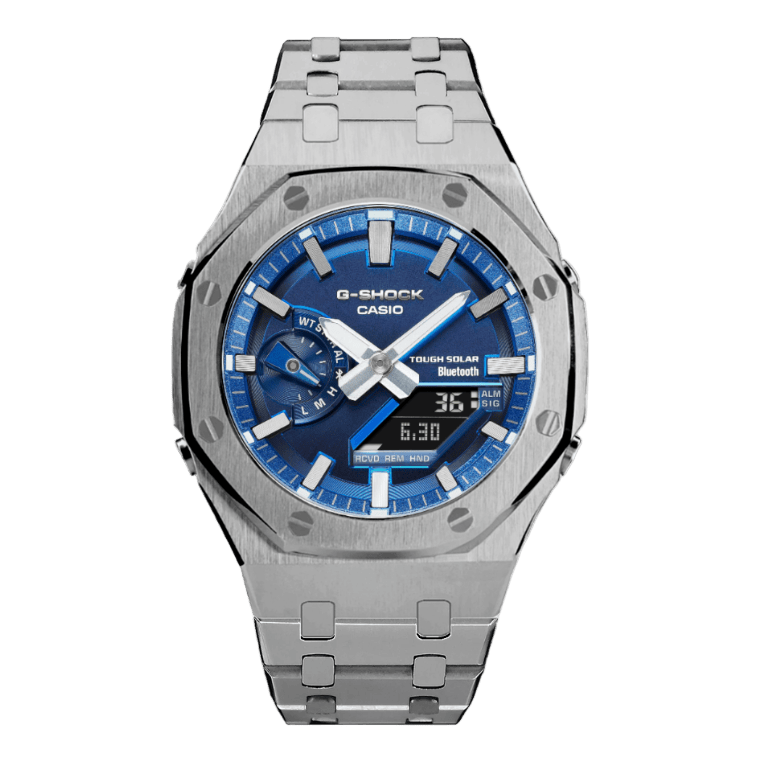 G-TUNE [Exclusive] Premium Blue & Silver Solar G-Shock Mod [Exclusive] Premium Blue & Silver Solar G-Shock Mod