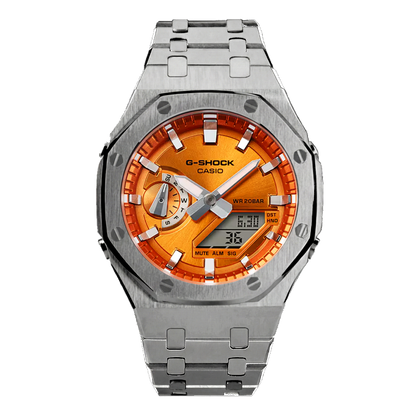 G-TUNE [Exclusive] Premium Orange & Silver G-Shock Mod [Exclusive] Premium Orange & Silver G-Shock Mod