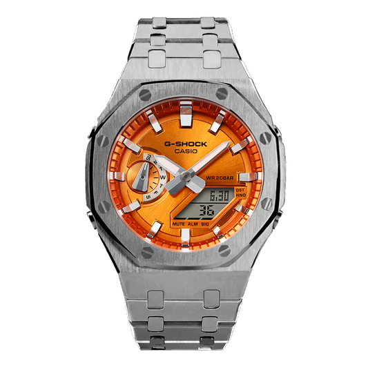 G-TUNE [Exclusive] Premium Orange & Silver G-Shock Mod [Exclusive] Premium Orange & Silver G-Shock Mod