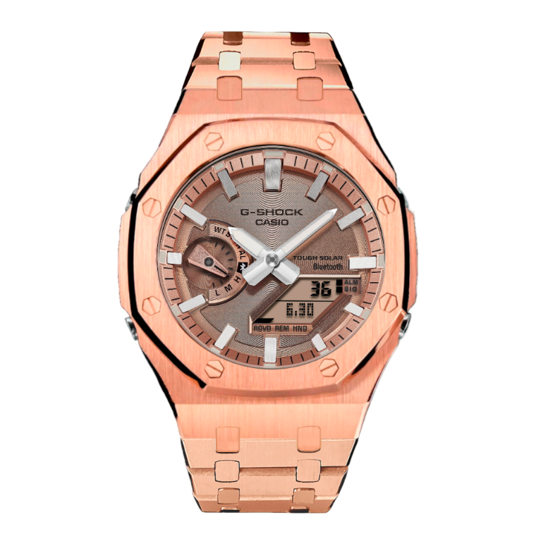 G-TUNE [Exclusive] Premium Steel RoseGold Solar G-Shock Mod [Exclusive] Premium Steel RoseGold Solar G-Shock Mod