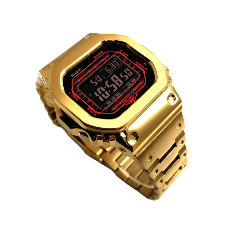 G-TUNE Gold & Red Square G-Shock Mod Gold & Red Square G-Shock Mod