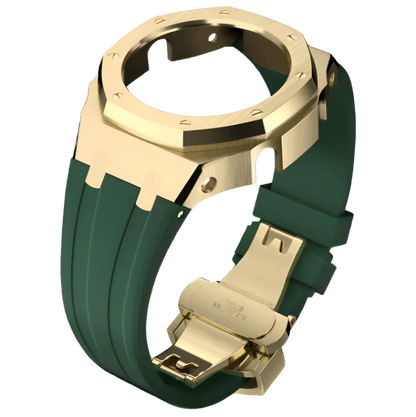 G-TUNE Green & Gold Green Rubber and Gold Steel Band Green Rubber and Gold Steel Band