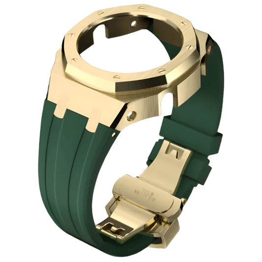 G-TUNE Green & Gold Green Rubber and Gold Steel Band Green Rubber and Gold Steel Band