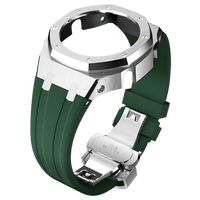 G-TUNE Green & Silver Green Rubber and Silver Steel Band Green Rubber and Silver Steel Band