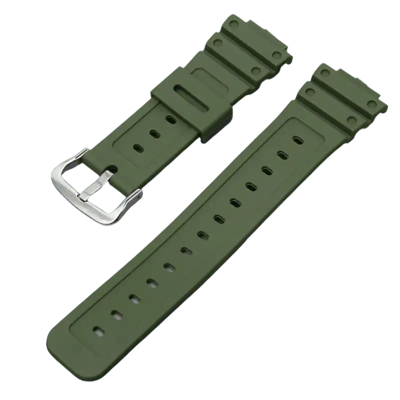 G-TUNE Green Silver Rubber Strap for G-Shock GA-110/DW-5600 Series Rubber Strap for G-Shock GA-110/DW-5600 Series