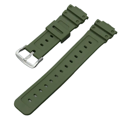 G-TUNE Green Silver Rubber Strap for G-Shock GA-110/DW-5600 Series Rubber Strap for G-Shock GA-110/DW-5600 Series
