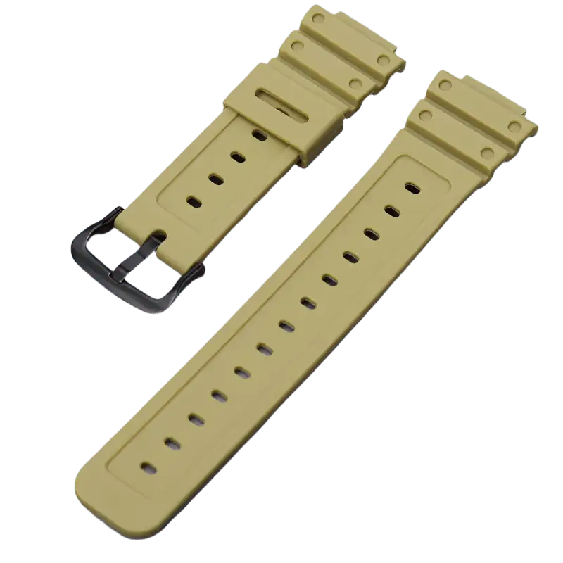 G-TUNE Khaki Black Rubber Strap for G-Shock GA-110/DW-5600 Series Rubber Strap for G-Shock GA-110/DW-5600 Series