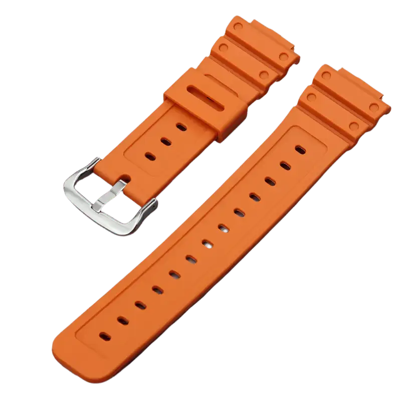 G-TUNE Orange Silver Rubber Strap for G-Shock GA-110/DW-5600 Series Rubber Strap for G-Shock GA-110/DW-5600 Series
